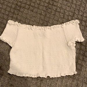 Cropped off the shoulder top